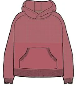 Cove Recycelter Gestrickter Hoodie - Rhabarber