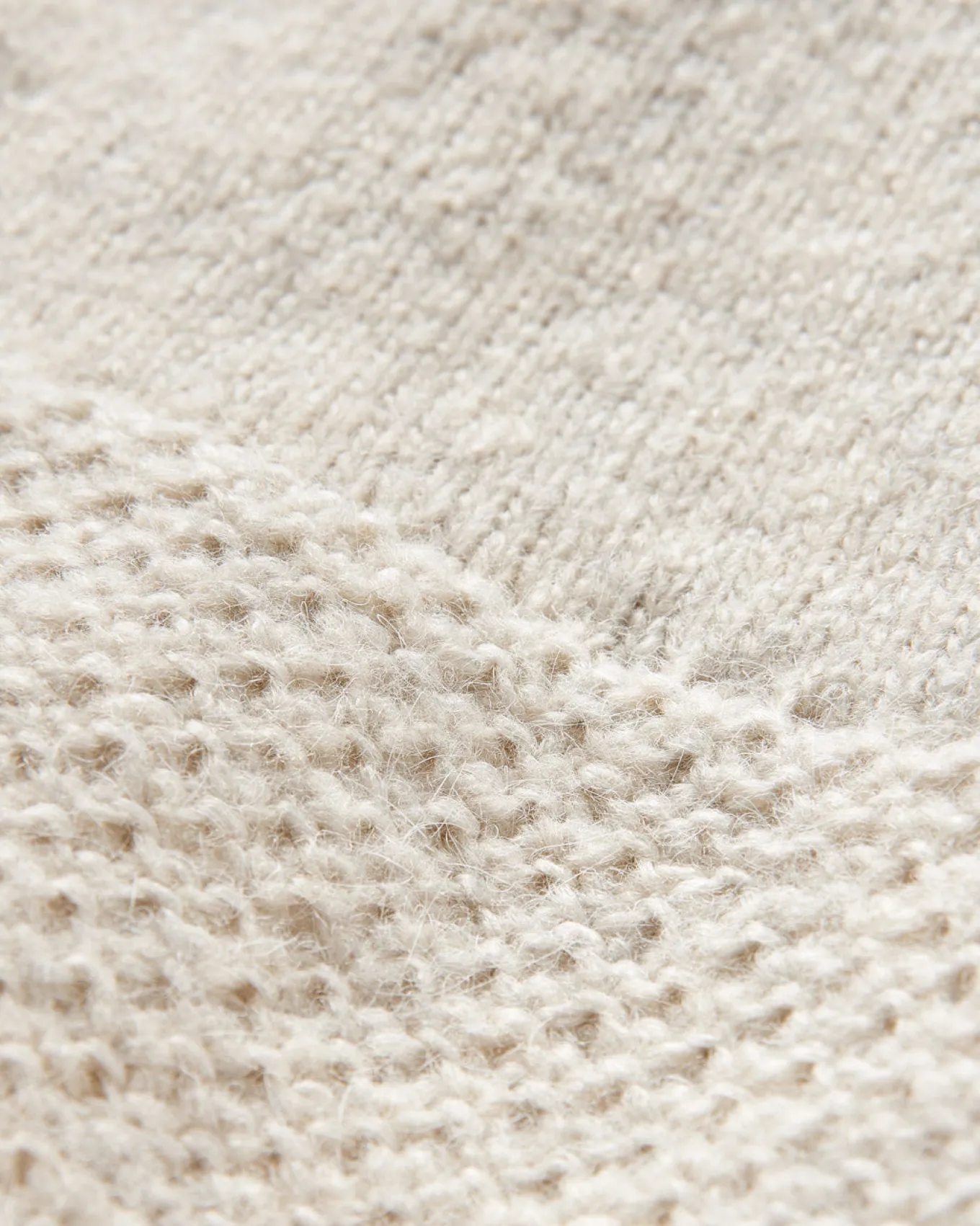 Cove Recycelter Gestrickter Pullover - Cremefarben