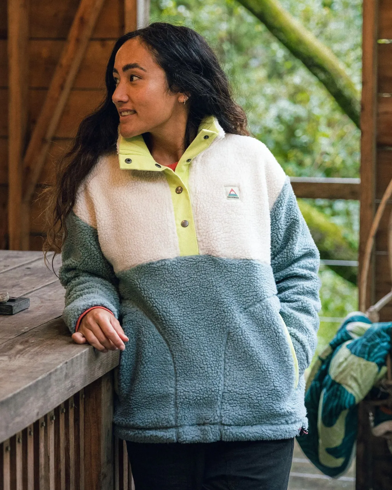 Create recyceltes Deep-Pile Sherpa-Fleece - Arktis