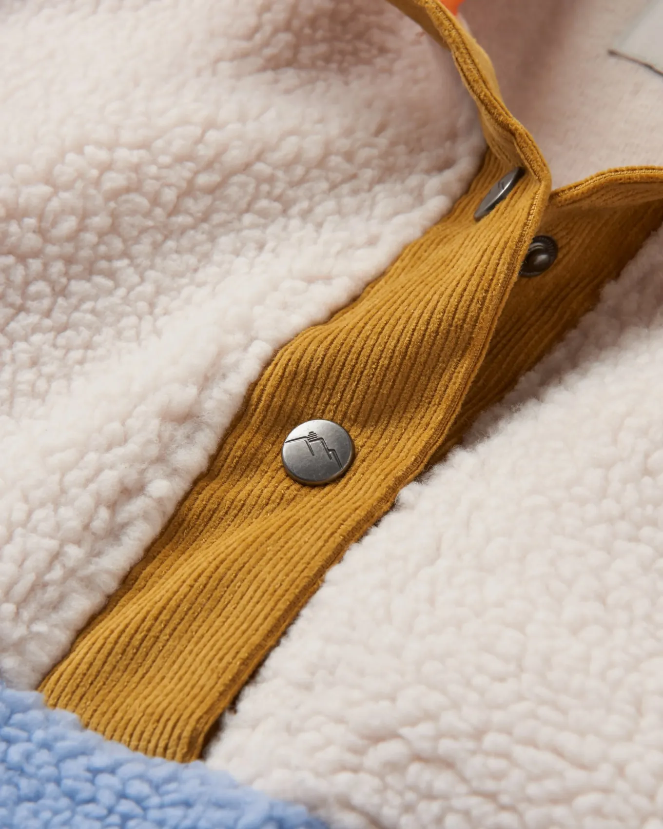 Create recyceltes Deep-Pile Sherpa-Fleece - Blauer Nebel