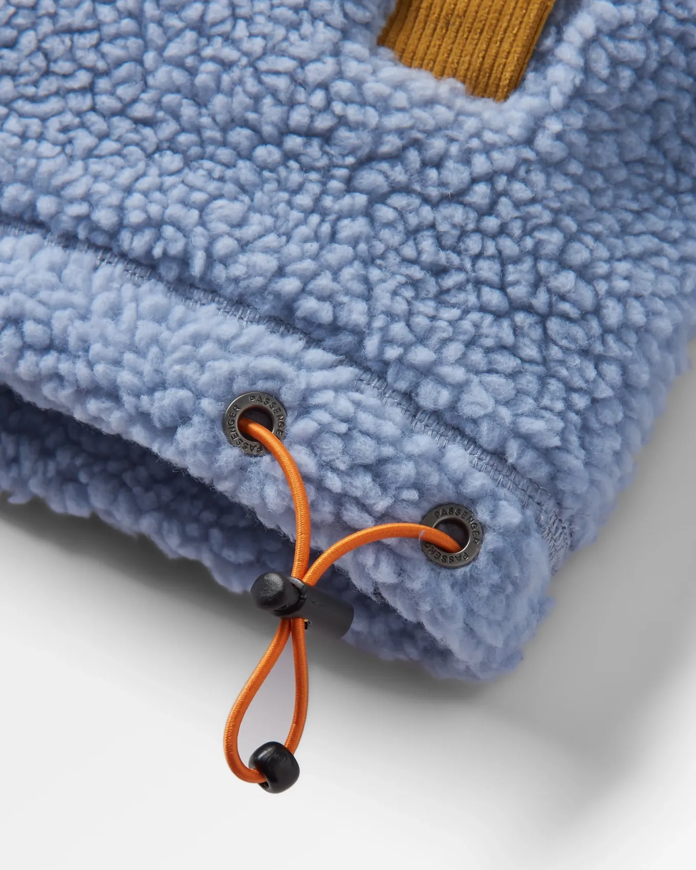 Create recyceltes Deep-Pile Sherpa-Fleece - Blauer Nebel