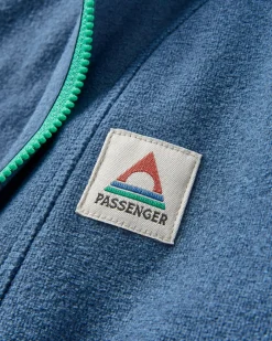 Crest Polartec® Fleece-Kapuzenpullover - Dunkel Meliertes Denim