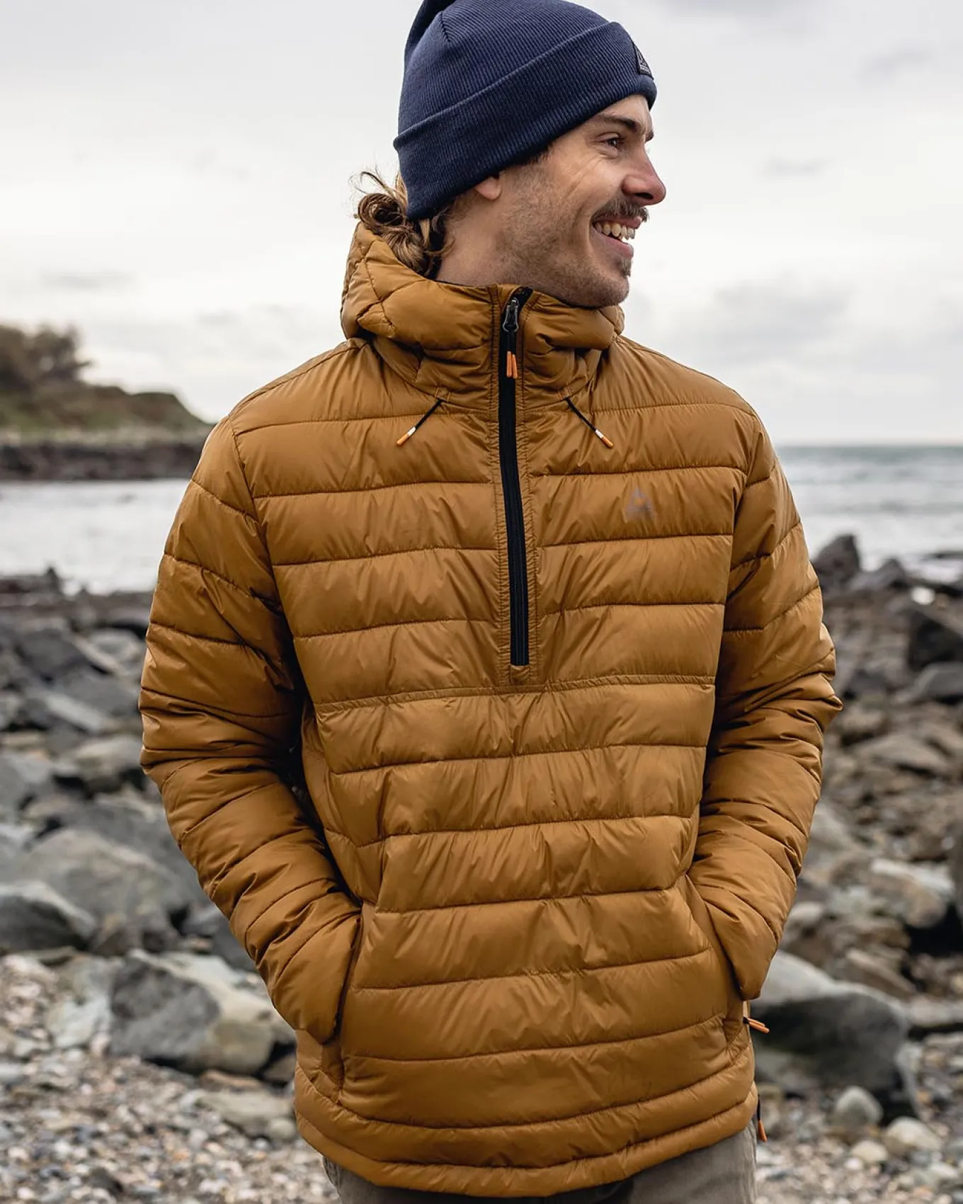 Crest Recycelte Isolierjacke - Goldbraun