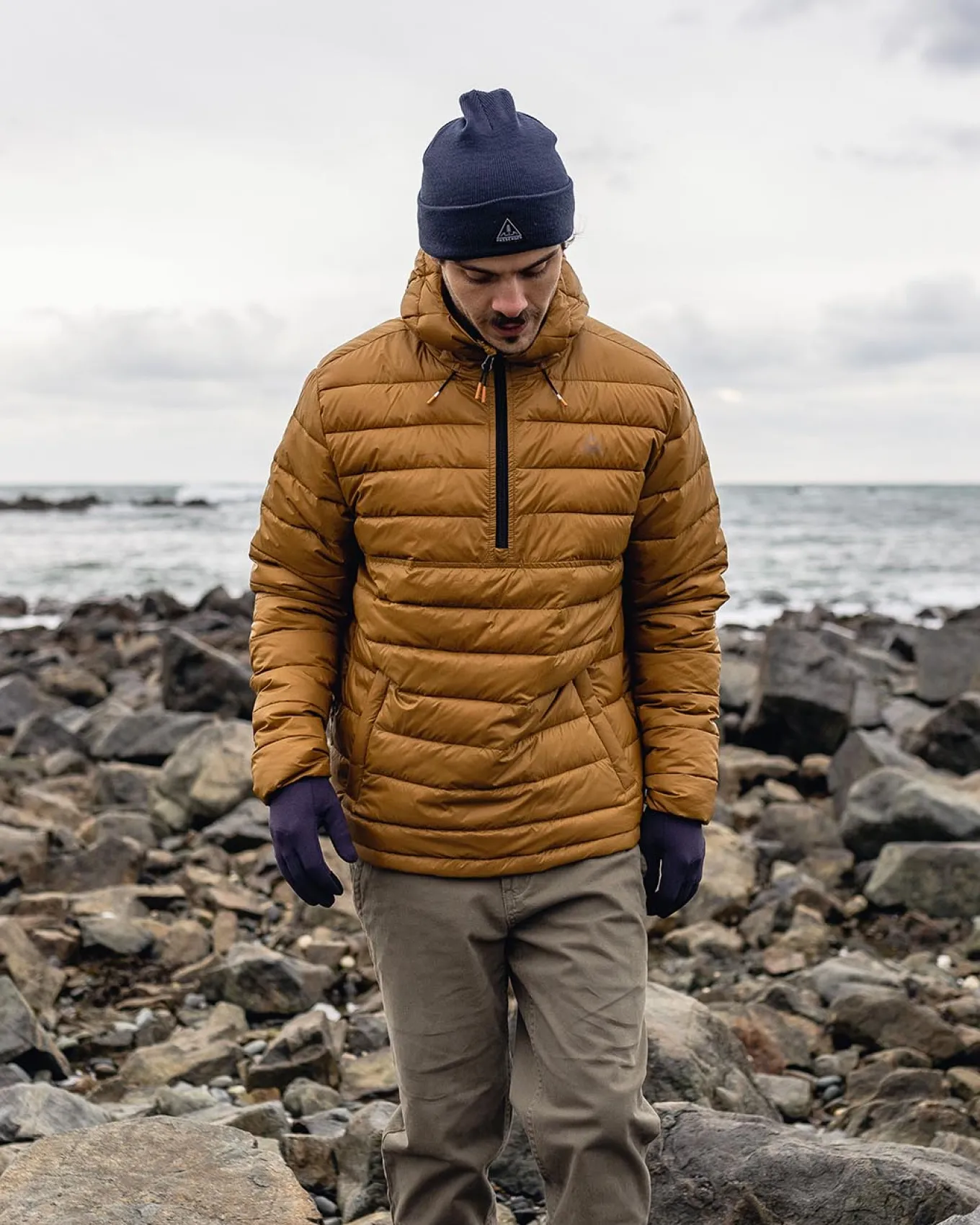 Crest Recycelte Isolierjacke - Goldbraun