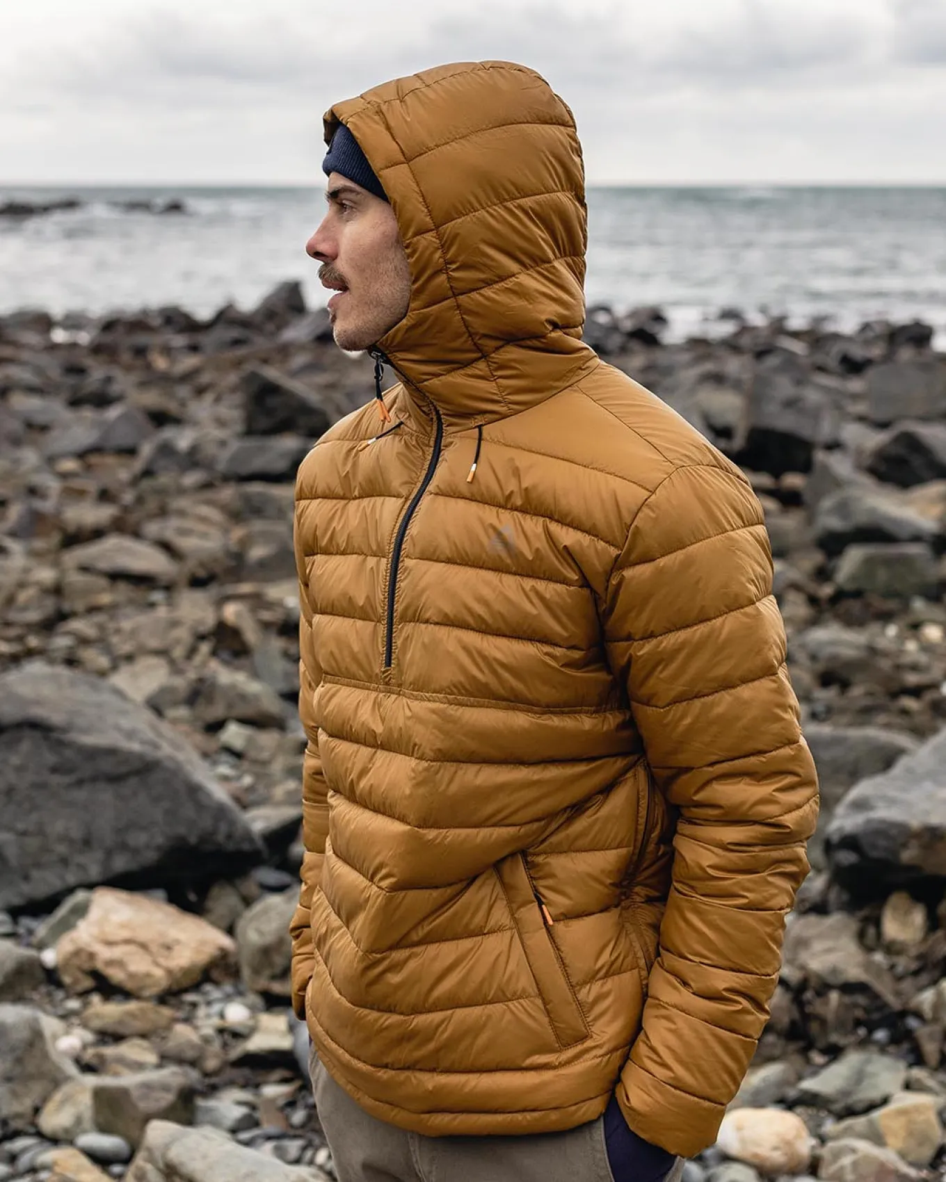 Crest Recycelte Isolierjacke - Goldbraun