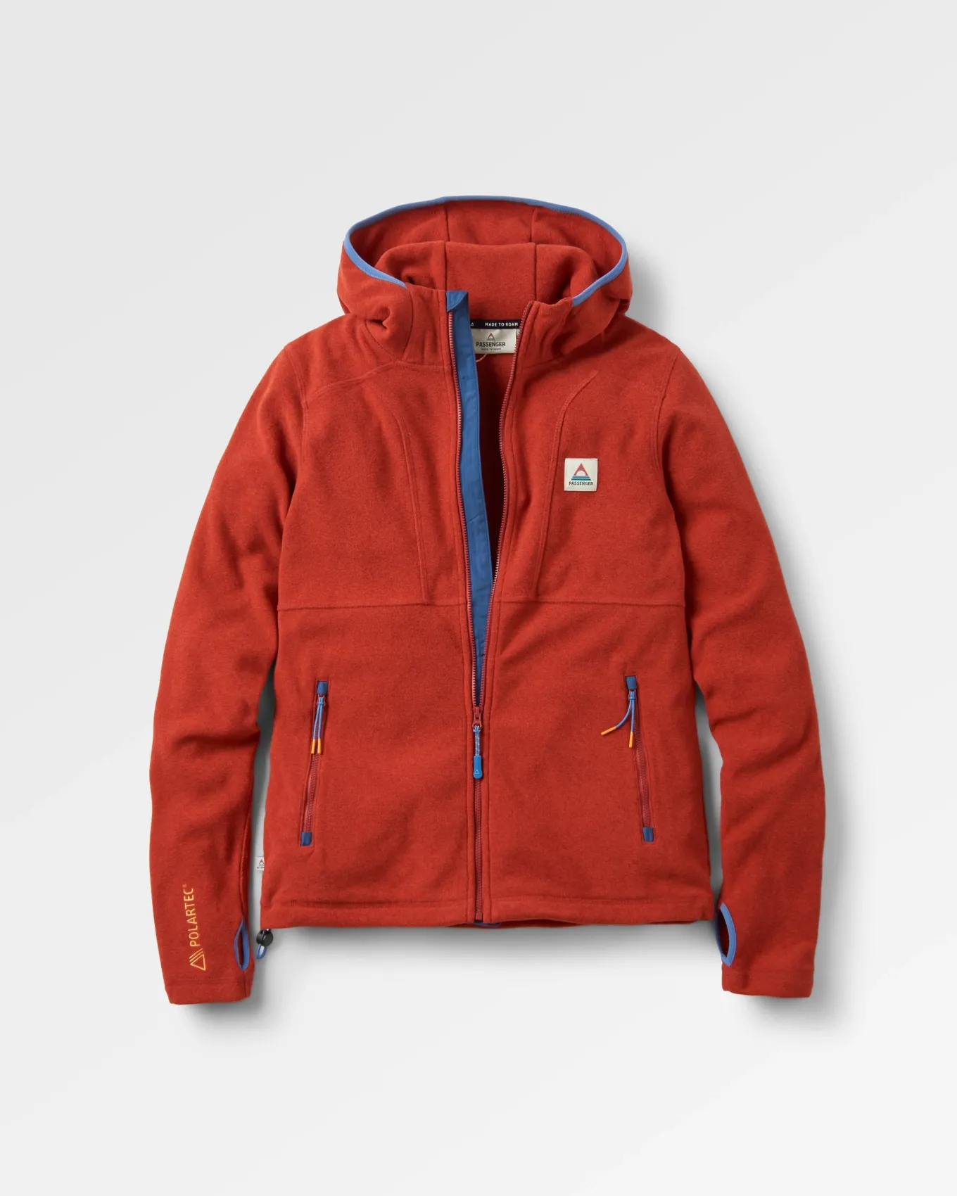 Crest Recycelter Polartec® Fleece-Hoodie - Roter Ocker