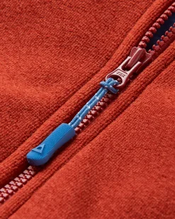 Crest Recycelter Polartec® Fleece-Hoodie - Roter Ocker