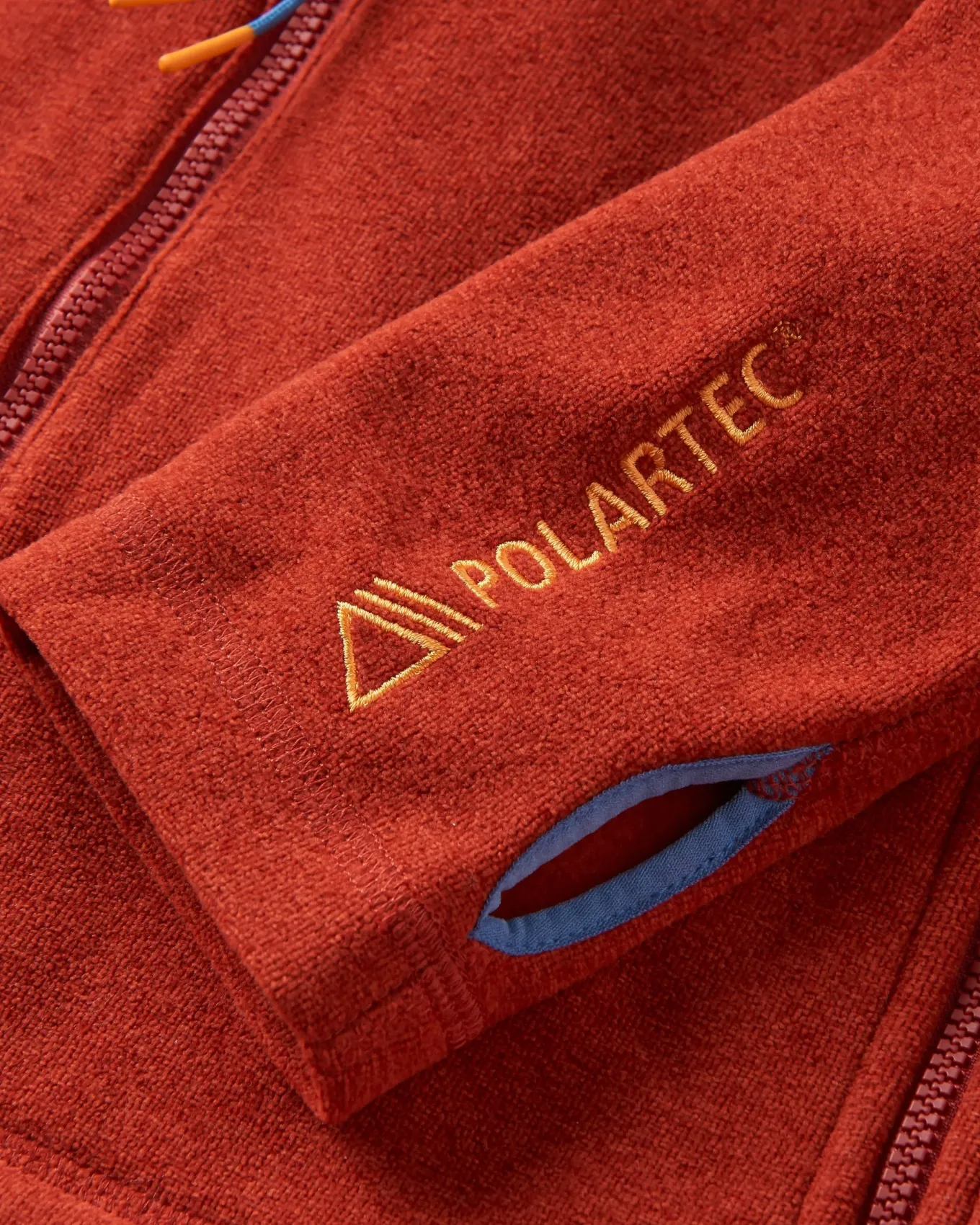 Crest Recycelter Polartec® Fleece-Hoodie - Roter Ocker