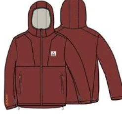 Crest Recycelter Polartec® Fleece-Hoodie - Roter Ocker