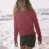 Dawn Recyceltes Baumwoll-Langarmshirt - Erde Rot