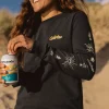 Dawn Recyceltes Baumwoll-Langarmshirt - Schwarz