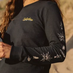 Dawn Recyceltes Baumwoll-Langarmshirt - Schwarz