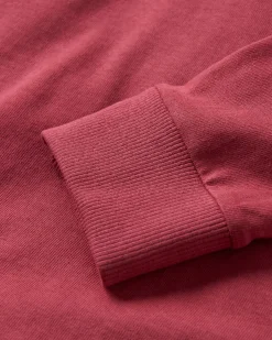 Dawn Recyceltes Baumwoll-Langarmshirt - Erde Rot