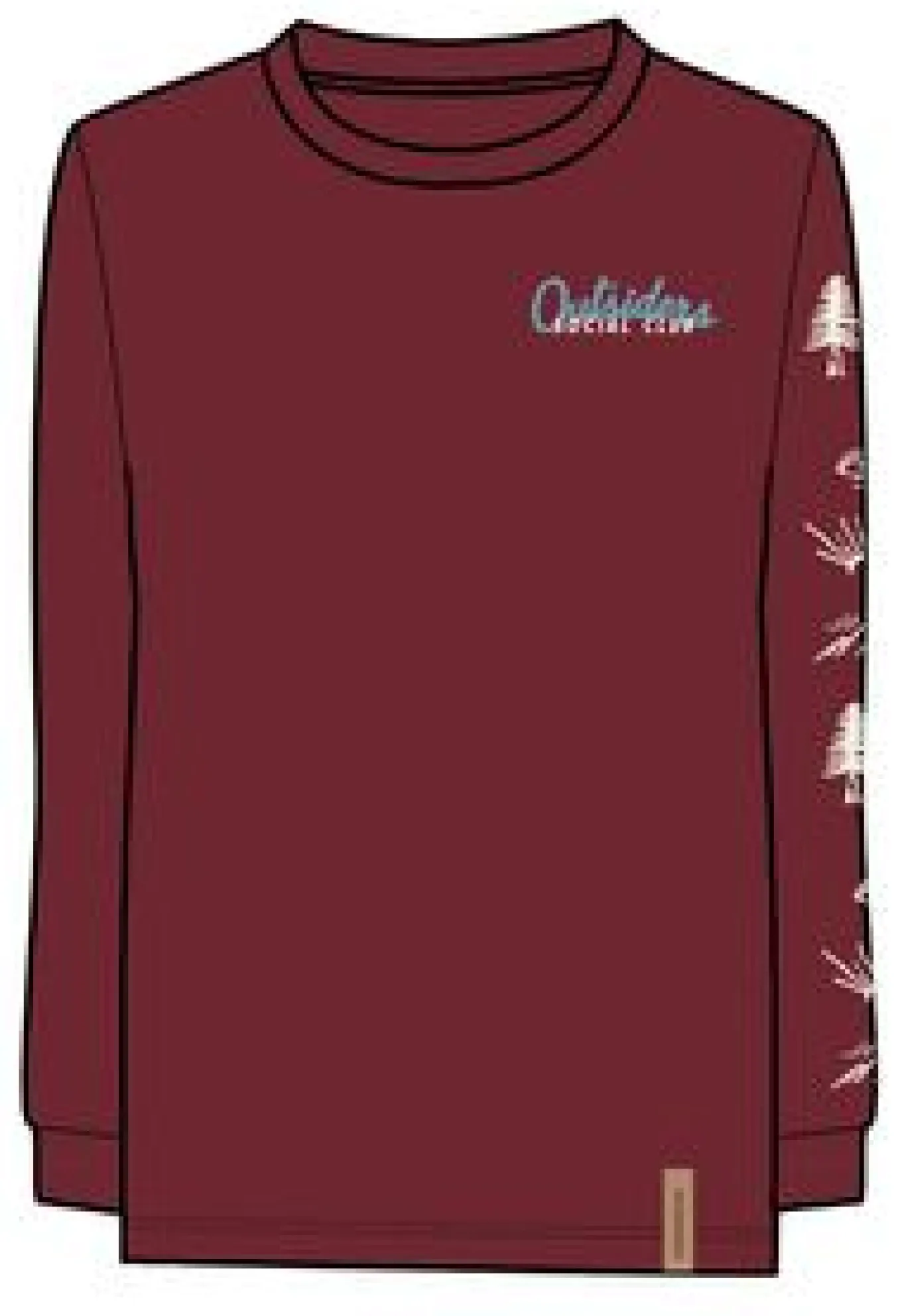Dawn Recyceltes Baumwoll-Langarmshirt - Erde Rot