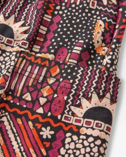 Day Dream Recycelte Hose - Vintage Patchwork Schwarz/Mehrfarbig
