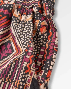 Day Dream Recycelte Hose - Vintage Patchwork Schwarz/Mehrfarbig