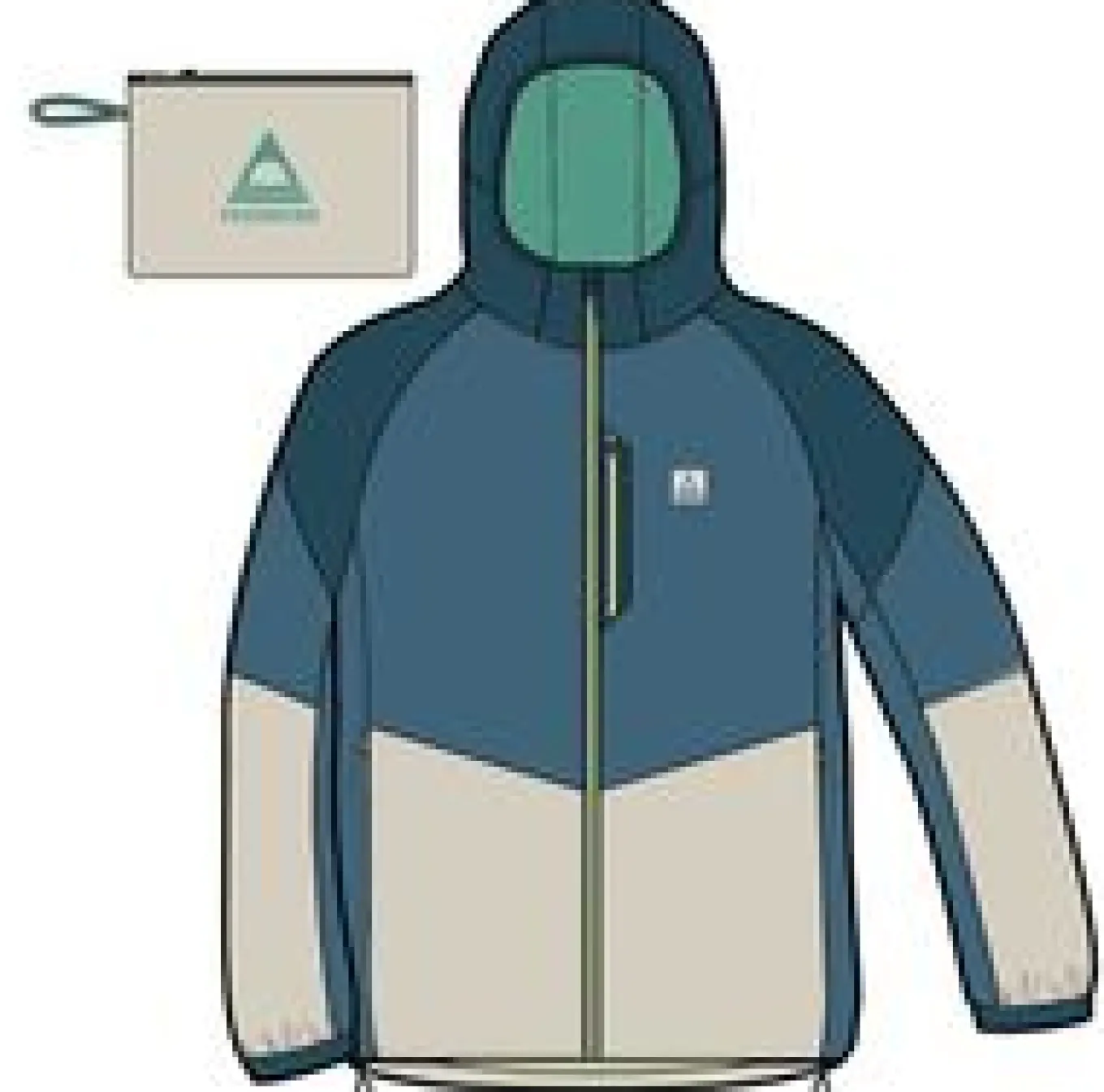 Daybreak Leichte Recycelte Thermore® Isolierte Jacke - Gezeitenblau/Blaustahl/Birke