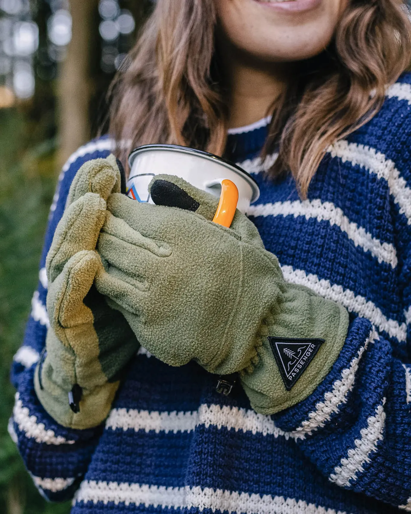 Daytrip Recycelte Polar-Fleece Touchscreen-Handschuhe - Khaki