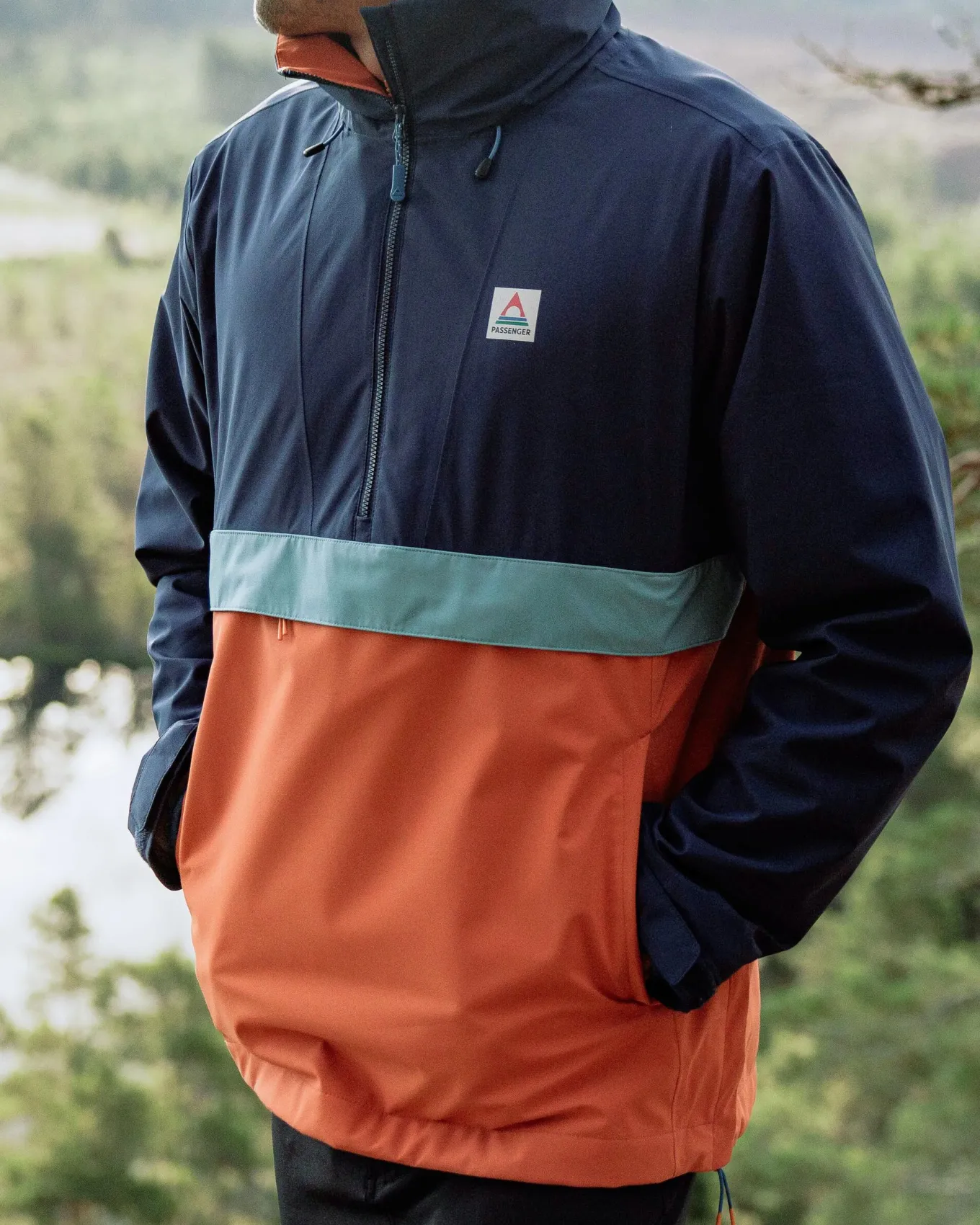 Diablo Wasserabweisender Smock aus recyceltem Material - Tiefes Marineblau