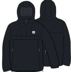 Diablo Wasserabweisender Smock aus recyceltem Material - Verblasstes Schwarz