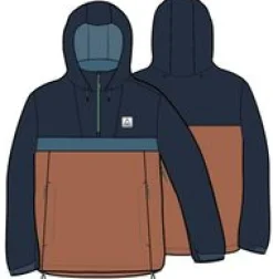 Diablo Wasserabweisender Smock aus recyceltem Material - Tiefes Marineblau
