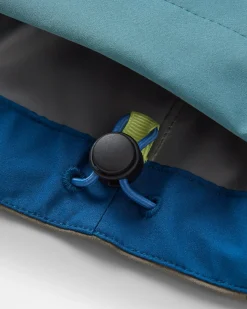 Downpour Recycelte Wasserdichte Jacke - Gezeitenblau/Arktis/Staubige Olive