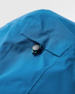 Downpour Recycelte Wasserdichte Jacke - Gezeitenblau/Blaustahl