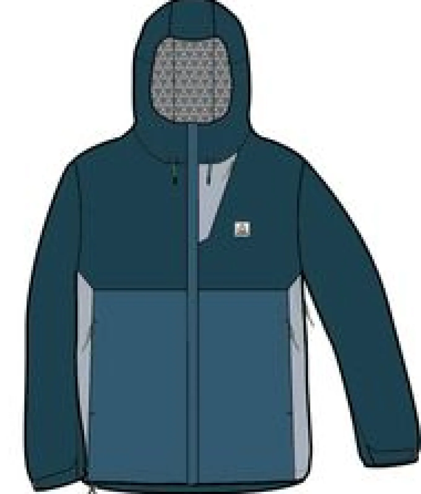 Downpour Recycelte Wasserdichte Jacke - Gezeitenblau/Blaustahl