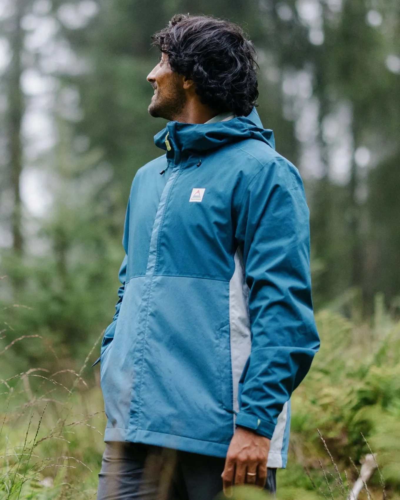 Downpour Recycelte Wasserdichte Jacke - Gezeitenblau/Blaustahl