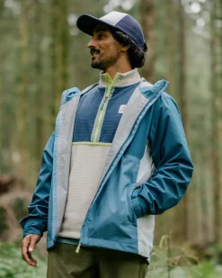 Downpour Recycelte Wasserdichte Jacke - Gezeitenblau/Blaustahl