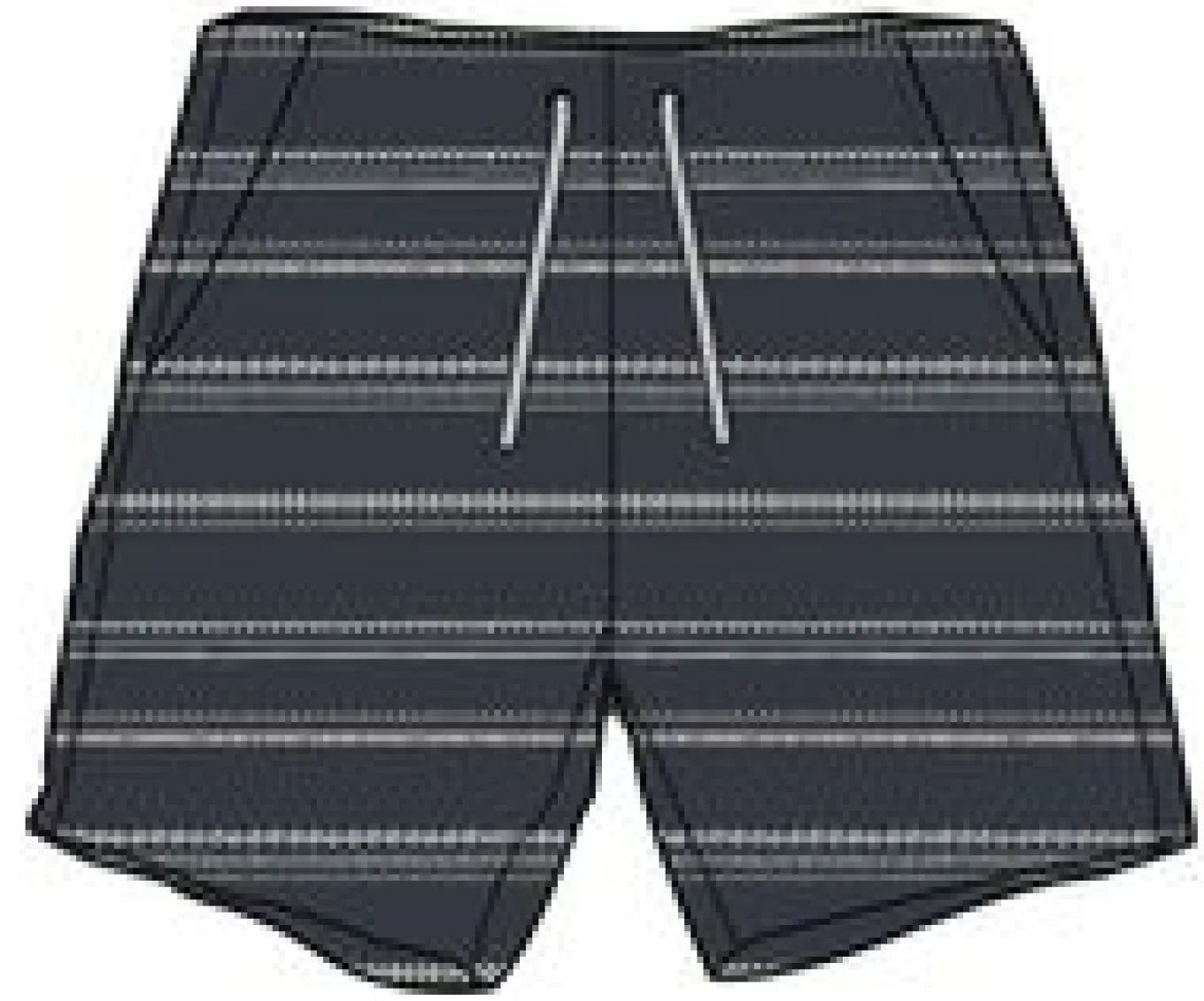 Drifter Bio-Baumwolle Jacquard Shorts - Tiefes Marine Jacquard Streifen