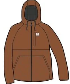 Dylan Recycelte Isolierte Jacke mit Reißverschluss - Gebranntes Orange