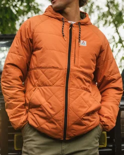 Dylan Recycelte Isolierte Jacke mit Reißverschluss - Gebranntes Orange