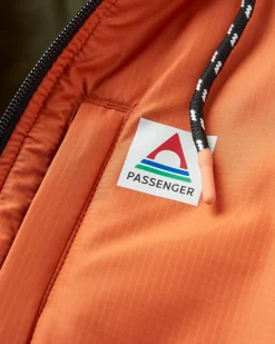Dylan Recycelte Isolierte Jacke mit Reißverschluss - Gebranntes Orange