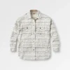 East Recyceltes Polar-Fleece-Hemd - Berg Geo Vintage Weiß