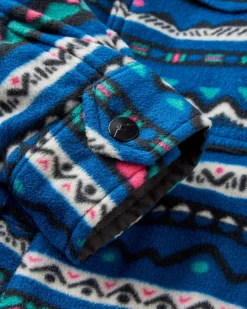 East Recyceltes Polar-Fleece-Hemd - Berg Geo Gezeitenblau