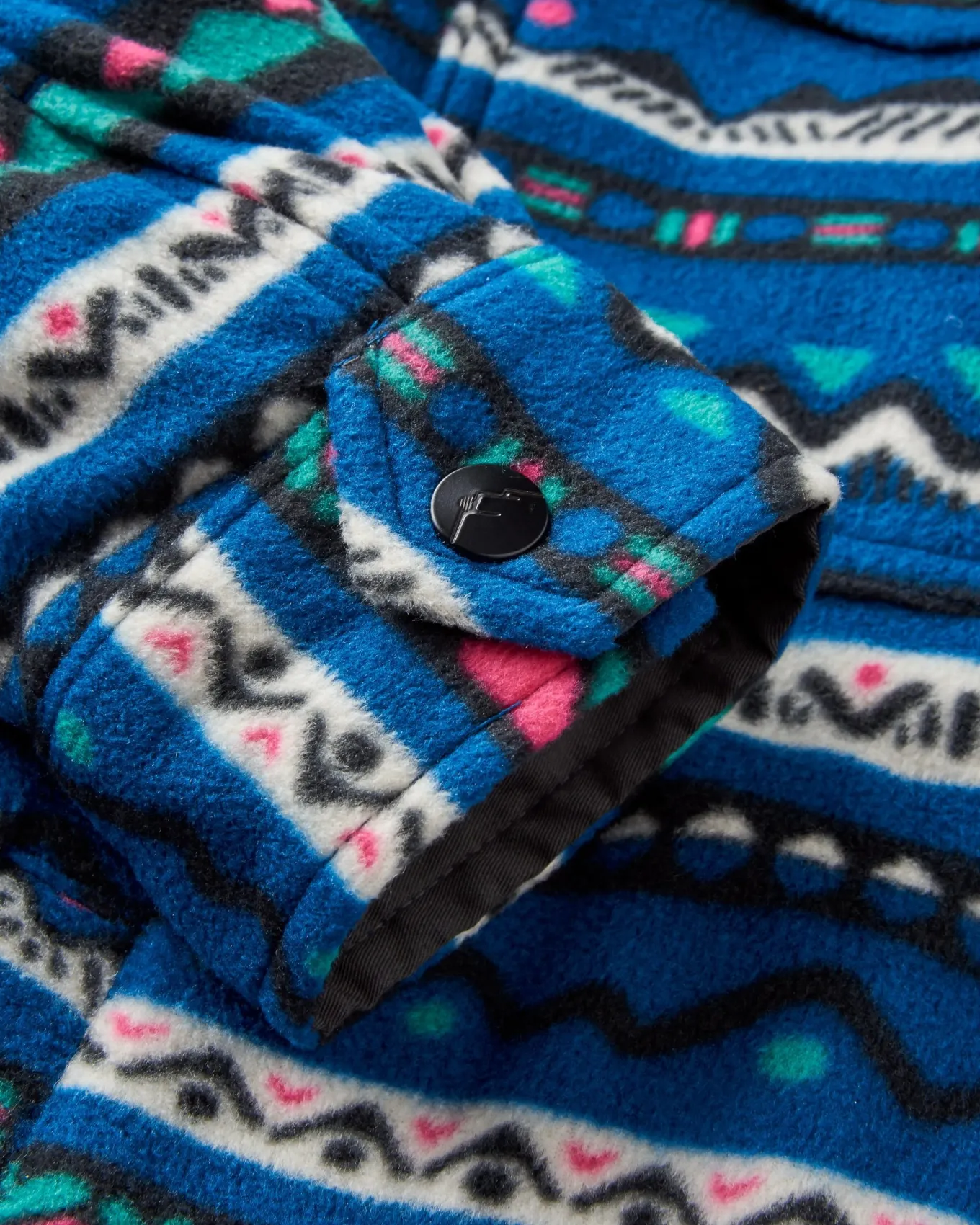 East Recyceltes Polar-Fleece-Hemd - Berg Geo Gezeitenblau