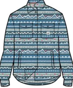 East Recyceltes Polar-Fleece-Hemd - Berg Geo Gezeitenblau