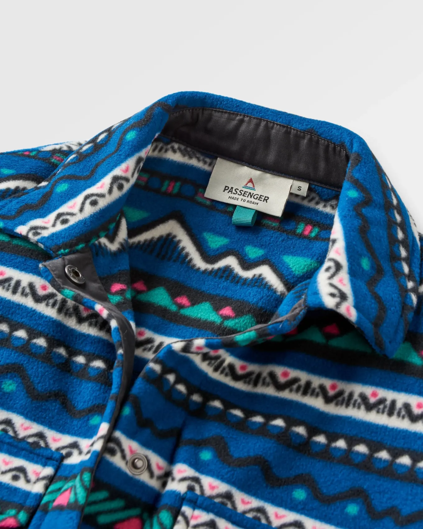 East Recyceltes Polar-Fleece-Hemd - Berg Geo Gezeitenblau