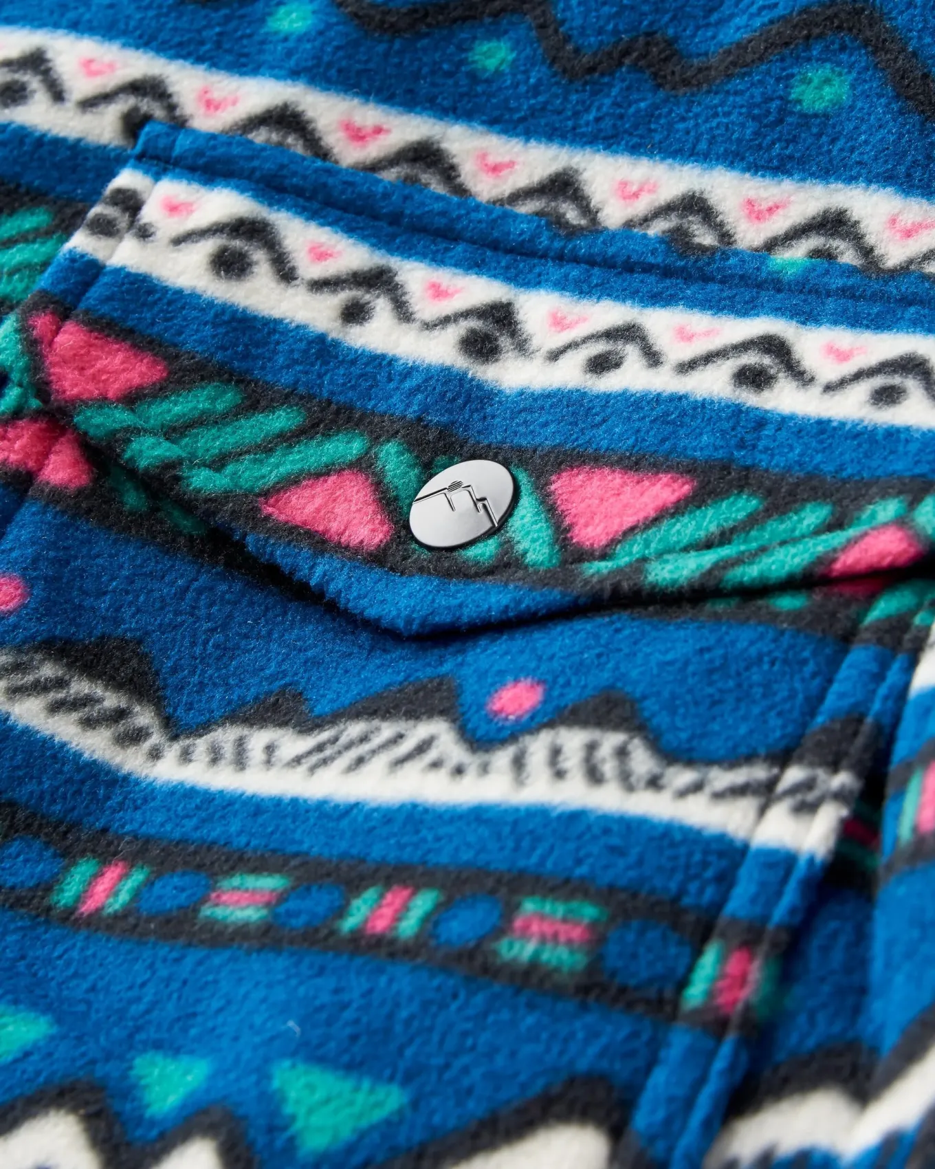 East Recyceltes Polar-Fleece-Hemd - Berg Geo Gezeitenblau
