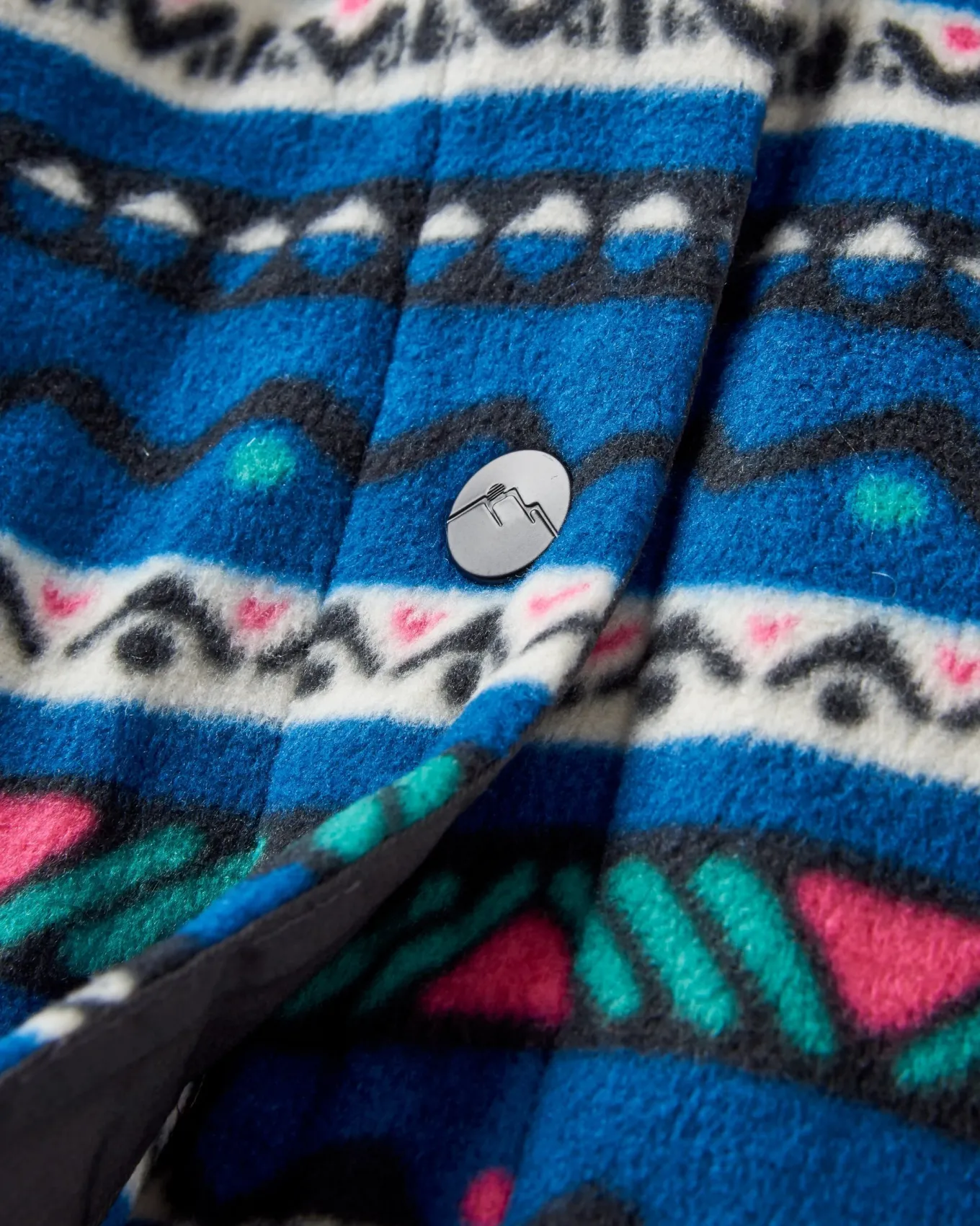East Recyceltes Polar-Fleece-Hemd - Berg Geo Gezeitenblau