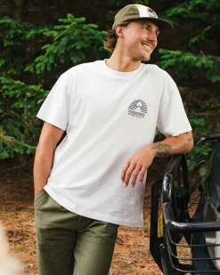 Elbio Recyceltes T-Shirt in entspannter Passform - Weiß