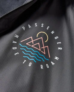 Escapism Recycelter Handtuchgefütterter Surf Poncho - Schwarz