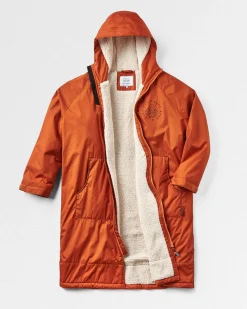 Escapism Recycelter Sherpa-gefütterter Surf Poncho - Rost