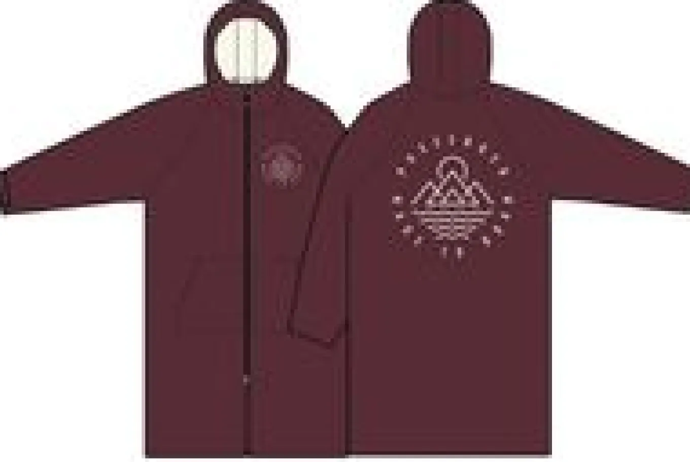 Escapism Recycelter Sherpa-gefütterter Surf Poncho - Windsor-Wein