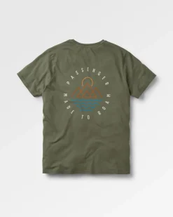 Escapism Recyceltes Baumwoll-T-Shirt - Staubige Olive