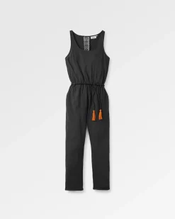Eva Recycelter Baumwolle Jumpsuit - Schwarz