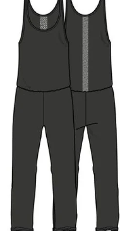 Eva Recycelter Baumwolle Jumpsuit - Schwarz