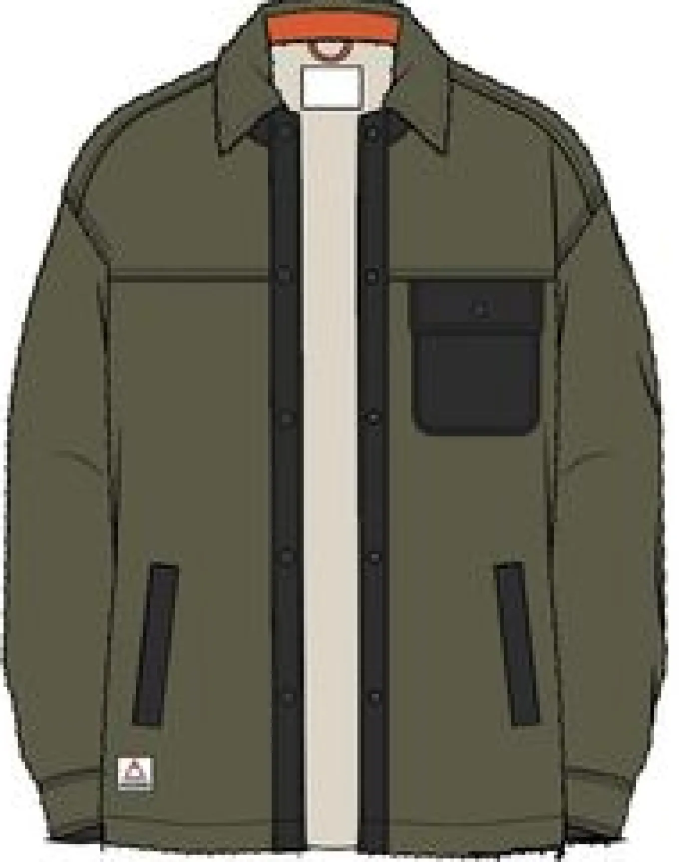 Firelight Sherpa gefüttertes Overshirt - Khaki