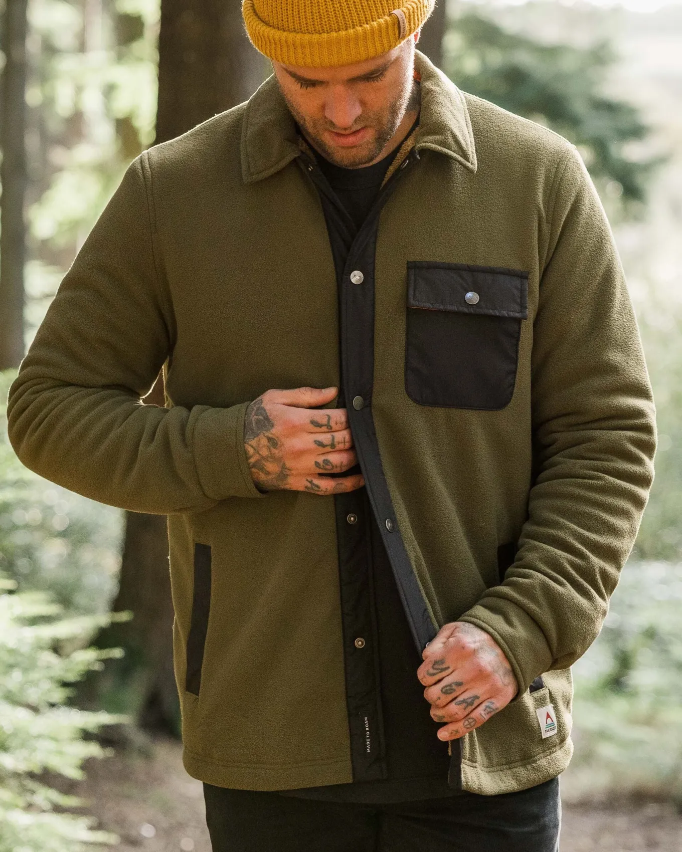 Firelight Sherpa gefüttertes Overshirt - Khaki